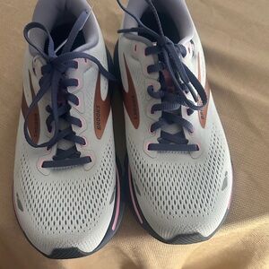 Brooks Cream and Pink Athletic Shoes